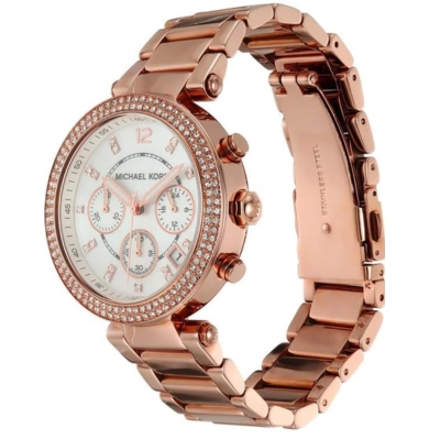 Michael Kors Women's Parker Rose Gold-Tone Watch MK5491
