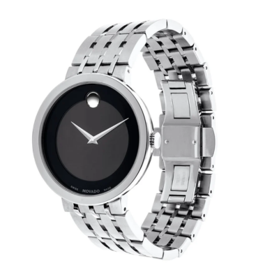 MOVADO 腕時計(クォーツ) シルバー/ブラック Movado Esperanza Men's Watch with Black Dial – D'ore Jewelry