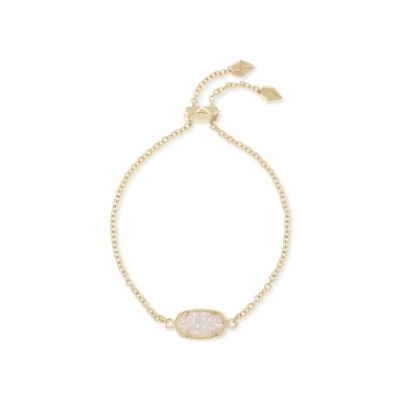 Gold Chain Bracelet Clear Stone