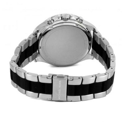Michael kors silver and black watch Clearance