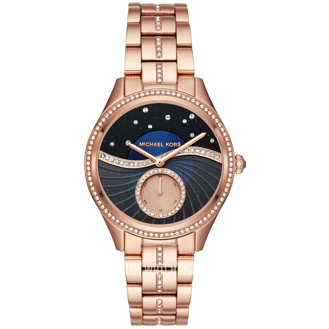 Michael Kors Women\'s Lauryn Gold-Tone Watch Jewelry Rose MK3723 – D\'ore