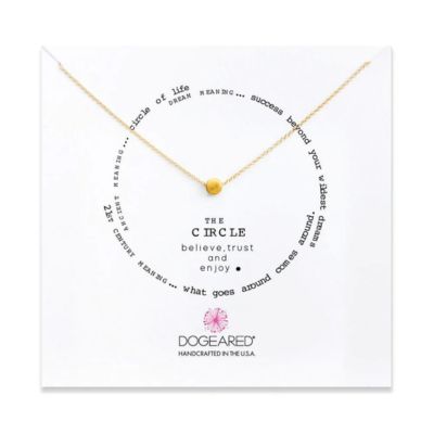 DOGEARED Solid Circle Necklace Made IN USA