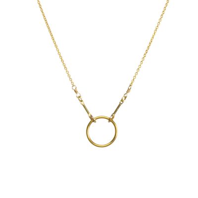 DOGEARED Circle Necklace Gold Made IN USA