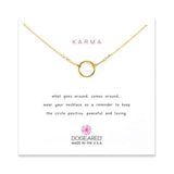 DOGEARED Circle Gold karma Necklace Made IN USA
