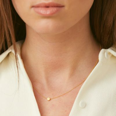 DOGEARED Solid Circle Necklace Made IN USA