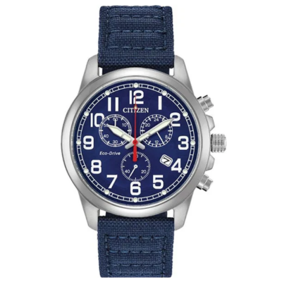 Citizen Eco-Drive Military Chronograph Nylon Strap 39mm Men's Watch At0200-21l
