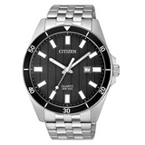 Citizen Quartz Mens Silver Tone Stainless Steel Bracelet Watch Bi5050-54e
