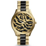 Michael Kors Gold-Tone Zebra Dial Women's Watch MK3315