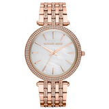 Michael Kors MK3220 Women's Darci Rose Gold Tone MOP Dial Glitz 39mm Watch