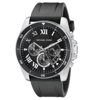 Michael Kors Men's Brecken Leather Chronograph Watch MK8435