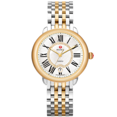 Michele Serein 16 Two-Tone Diamond Dial Watch
