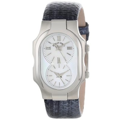Philip Stein Women's 1-CMOP-UNM Signature Mother-of-Pearl Dial Navy Metallic Karung Strap Watch