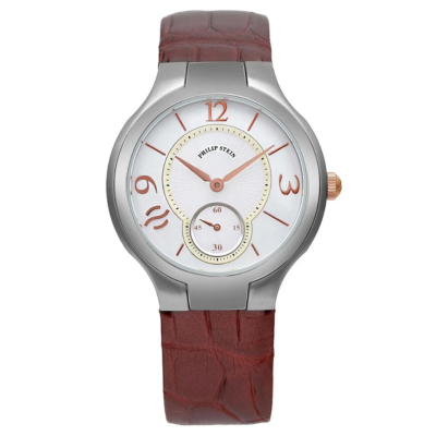 Philip Stein Signature 35mm MOP Dial Ladies Quartz Watch 41-RGMOP SILVER BAND