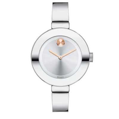 Movado Bold 3600194 34mm Silver Stainless Steel Case with Silver Stainless Steel