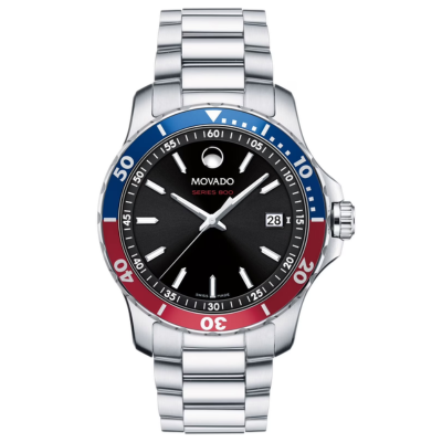 Movado Men's Series 800 Black Dial Watch - 2600152