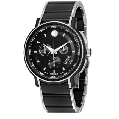 Movado Strato Chronograph Black Dial Men's Watch