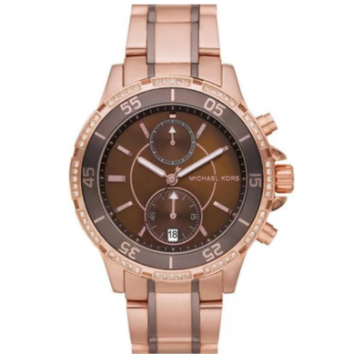Michael Kors Chronograph Two Tone Dial Women's Watch MK5553