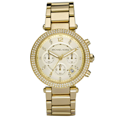 Michael Kors Women's Gold-Tone Glitz Parker Watch MK5354