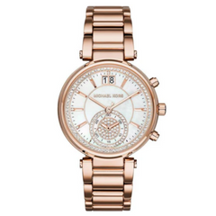 特価 ! MK コートニーRosegold /ブラッシュクロコレザー腕時計