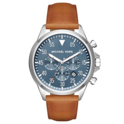 Michael Kors Men's Gage Brown Leather Watch MK8490