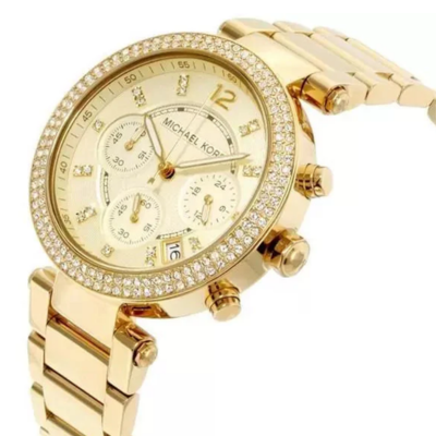 Michael Kors Women's Gold-Tone Glitz Parker Watch MK5354