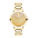 Movado Bold Crystal Yellow Pave Dial Gold-tone Women's Watch 3600931