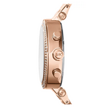 Michael Kors Blush Acetate and Rose Gold Tone Parker Glitz Watch, 39mm