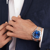 Movado Series 800 Two-Tone Rose Gold and Royal Blue Dial 2600149