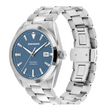 Movado Heritage Series Datron Automatic 3650195 Stainless steel link bracelet/Blue Super-LuminNova® with index 40mm Unisex Watch