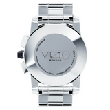 Movado Men's Vizio Black Chronograph Dial Steel Bracelet Quartz Watch 0607544