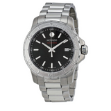 MOVADO Series 800 Black Dial Stainless Steel Men's Watch