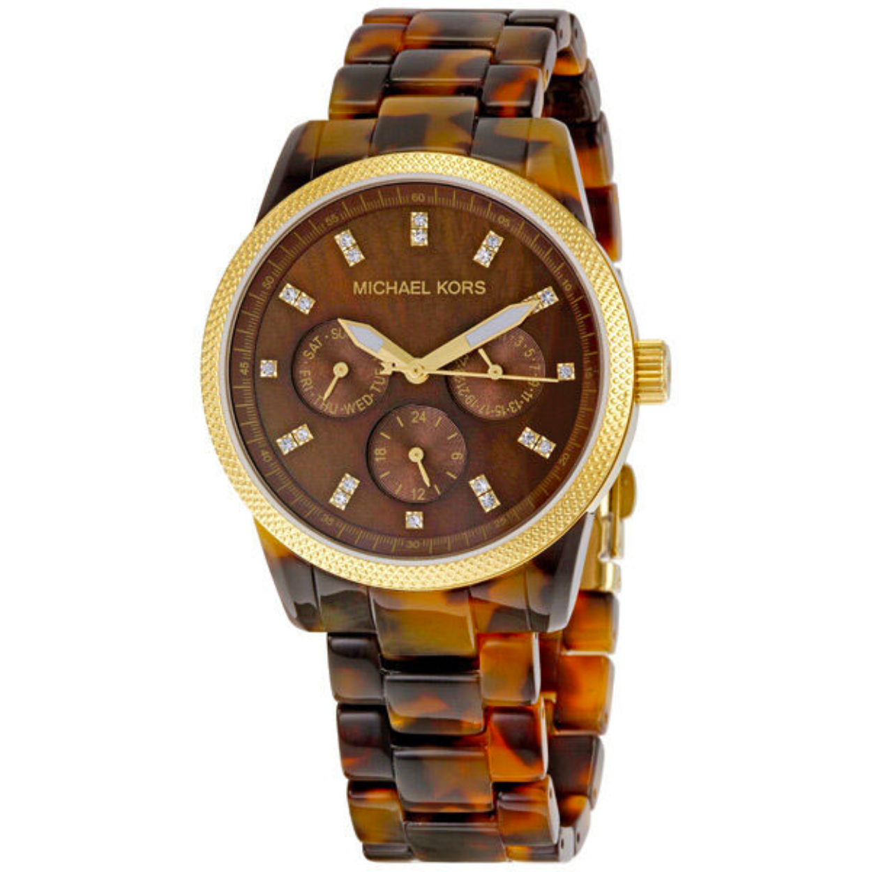 Michael Kors Women's Sage Three Hand Crystal Rose Gold Tone Stainless Steel  Bracelet Watch | Dillard's