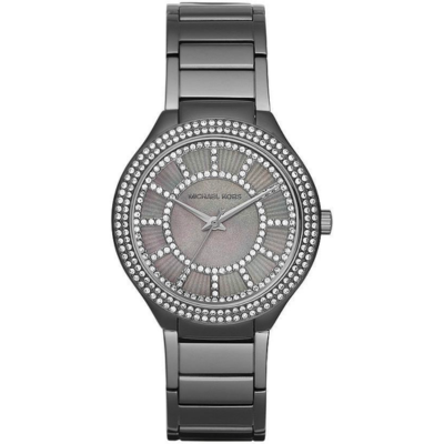 Michael Kors Kerry Grey Dial Gunmetal Stainless Steel Women's Watch MK3410