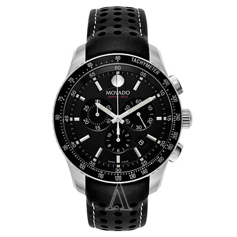 Movado Series 800 Quartz Chronograph Black Dial Men's Watch
