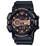 Casio G-Shock Black and Rose Gold-Tone Dial Resin Quartz Men's Watch GA400GB-1A4
