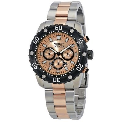 Exert Hassy quagga Invicta Pro Diver Chronograph Rose Dial Men's Watch 22520 – D'ore Jewelry