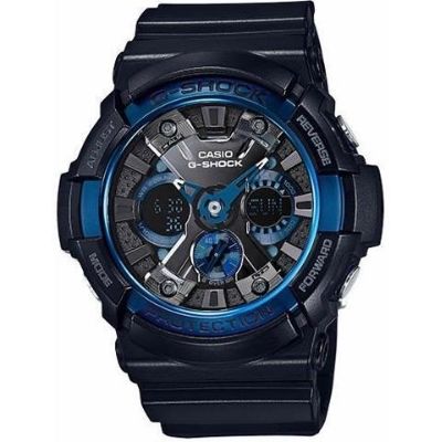 Casio G-Shock Black and Blue Ana-Digi Watch GA200CB-1A