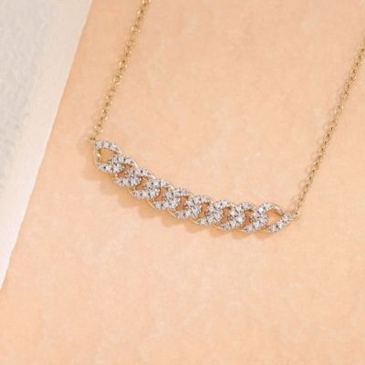 Gold Necklace Diamonds 