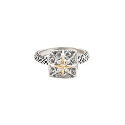 Andrea Candela Sterling Silver Ring With 18KT & Diamonds, Andrea ll
