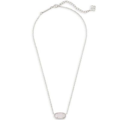 Custom Silver Necklace Clear Stone