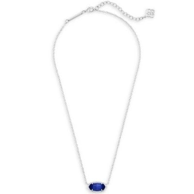 Custom Silver Necklace Blue Stone