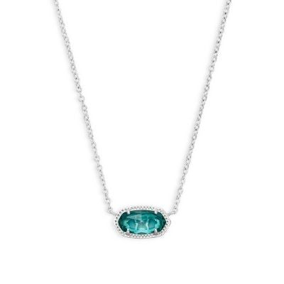 Custom Silver Necklace Blue Stone