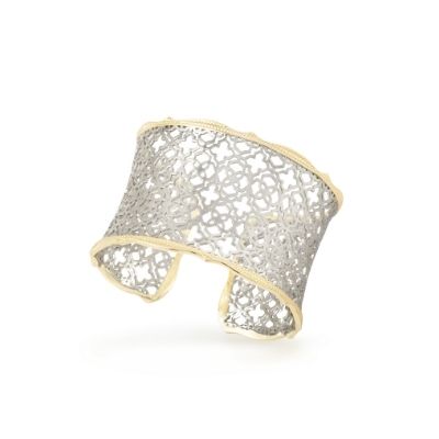 Gold Silver Pattern Bracelet 