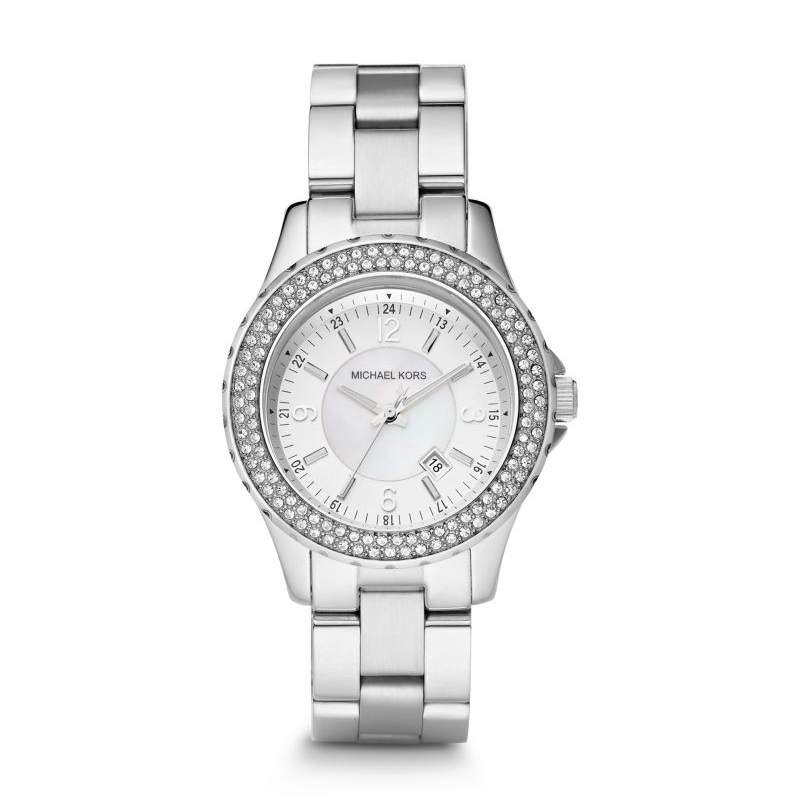 Michael Kors Silver Tone Glitz Madison Women s Watch MK5401 D