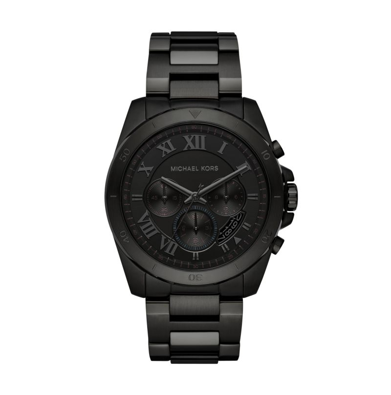 Michael Kors Men\'s Brecken Black IP Chronograph Watch – D\'ore Jewelry