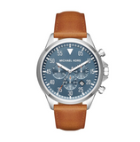 Michael Kors Men's Gage Brown Leather Watch – D'ore Jewelry