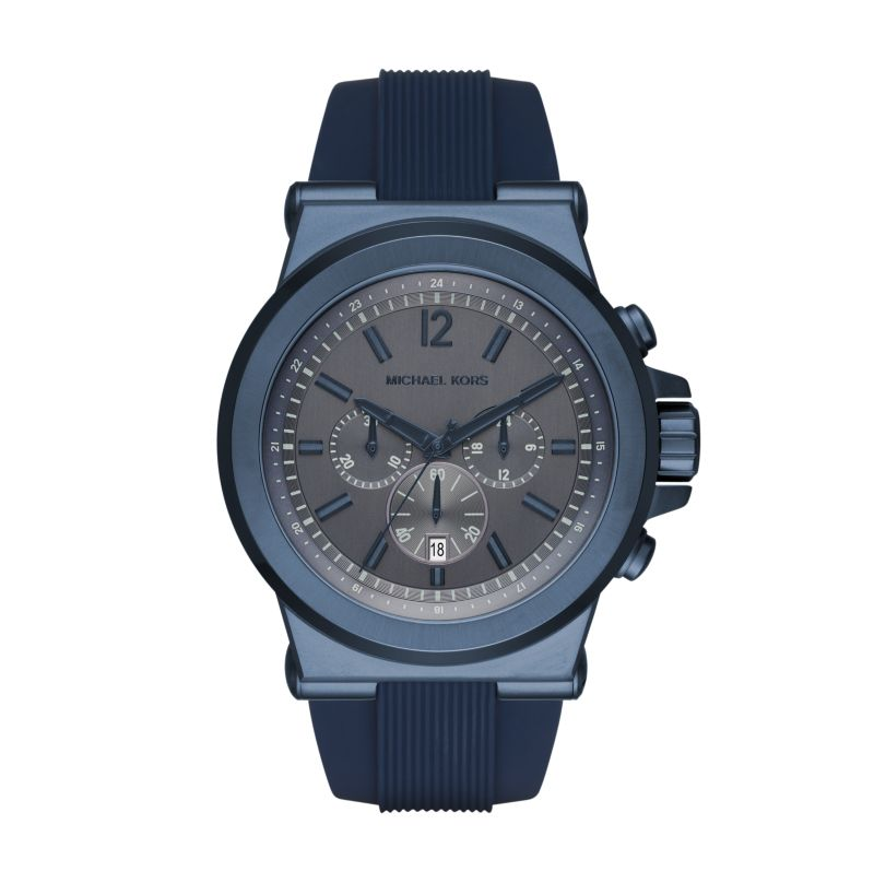 Michael Kors Men's Dylan Navy Silicone Chronograph Watch – D'ore