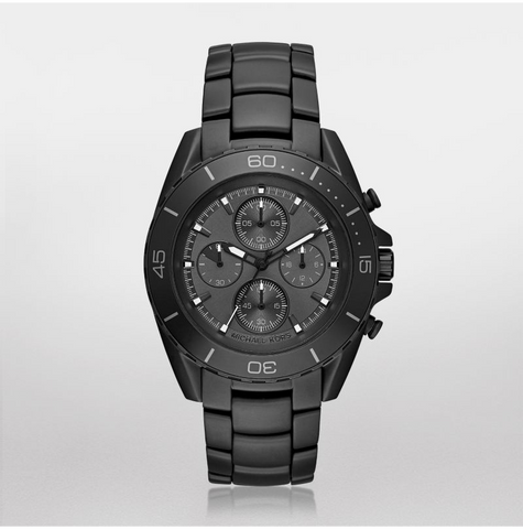 Michael Kors Men's JetMaster Black IP Chronograph Watch