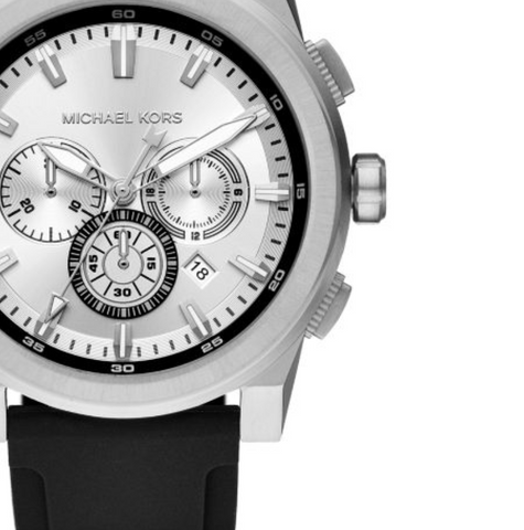 Michael Kors Men's Grayson Black Silicone Chronograph Watch
