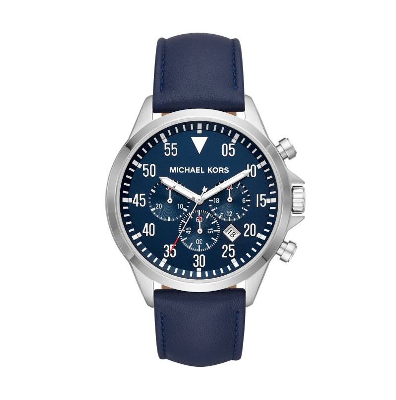 Navy michael kors watch hot sale